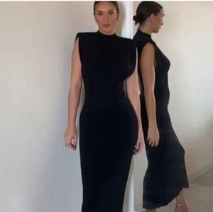 ZARA black midi viral dress
